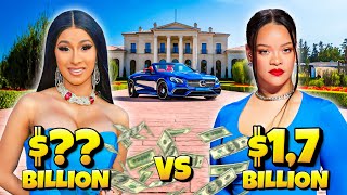 Cardi B vs Rihanna  Who Shows Off The Most  LIFESTYLE BATTLE [upl. by Riha]