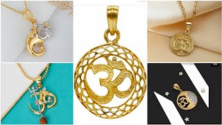 Latest Gold Om Pendent Designs  Unique Om Locket Designs  PSR GOLD [upl. by Mitchael998]