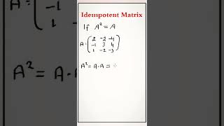 Idempotent matrix  gate mathematics  maths shorts [upl. by Iat]