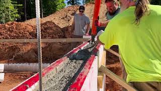 Watch the first level of an ICF Homes of Virginia concrete home be poured [upl. by Lansing]