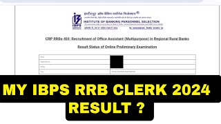 My ibps rrb clerk prelims 2024 result😊my attemptsibpsrrbclekprelimsresult2024 [upl. by Elyak219]