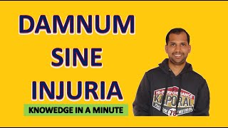 DAMNUM SINE INJURIA  Knowledge in a Minute  One Minute Video to Know a Concept [upl. by Katharyn]