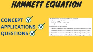 Hammett Equation  Application and Questions  Gate Chemistry [upl. by Htabmas]