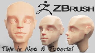 Zbrush Practice  Head Anatomy  planes  Not A Tutorial [upl. by Serilda]