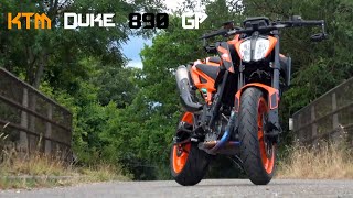 KTM Duke 890 GP 2022 full akrapovic exhaust system [upl. by Eblehs]