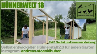 Hühnerwelt 18 Selbst entwickelter Hühnerstall 20 für den Garten Teil 1v2 [upl. by Annotahs]