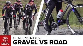 Gravel Bike vs Road Bike  Whats The Difference GCNs Epic Gravel Ride [upl. by Dugan]