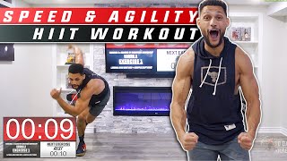 Follow Along At Home Plyometric SPEED amp AGILITY HIIT Workout  No Equipment Needed [upl. by Dlonyar231]