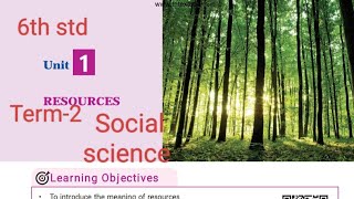 1Resources book back answers 6th std Social science Term2 [upl. by Ober]