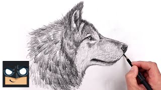 How To Draw a Wolf for Beginners  Sketch Art Lesson Step by Step [upl. by Vtarj]