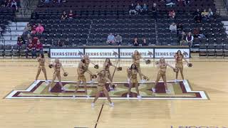 Texas State Strutters Pom Squad 2023  time out routine [upl. by Ecnerual]