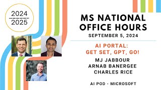 MS National Office Hours  AI Portal Get Set GPT Go [upl. by Lainad137]