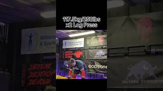 1175kg258lbs log press double logpress strongman lifting gym strength shorts loglift [upl. by Alano140]