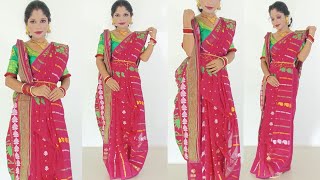 Stunning Jamdani Saree Draping Styles for Durga Puja [upl. by Sherye]