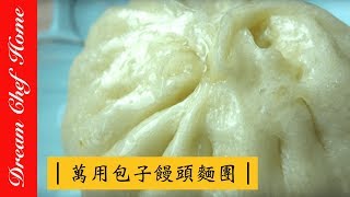 【夢幻廚房在我家】基礎肉包萬用麵糰配方不藏私！萬用包子饅頭麵皮大公開，老師傅的配方第一集麵團篇 How to make Basic Dough for Chinese buns ep1 [upl. by Elay]