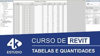 Aula 18  Tabelas e Quantidades no REVIT [upl. by Snashall673]