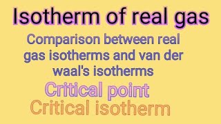 isotherms of real gases and their comparison with van der waals isotherm [upl. by Adaner793]