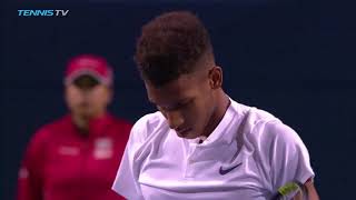 Highlights Medvedev Edges AugerAliassime In Toronto [upl. by Goldman460]