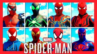 🕸️ALL SPIDER MAN PS5 SUITS Spiderman Todos los Trajes PS5 ALL 45 SUITS [upl. by Best]