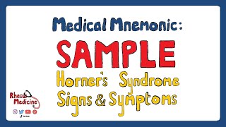 Signs and Symptoms of Horners Syndrome  SAMPLE Mnemonic [upl. by Eirdua]