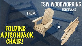 Building a Folding Adirondack Chair with Free pdf Templates  TSW Woodworking [upl. by Granoff]