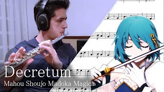 Madoka Magica OST  Decretum  Sheet Music  Backing track [upl. by Atilol218]