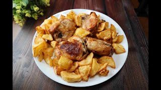 Pollo con patate in friggitrice ad aria come quelli della rosticceria  pronto in 30 minuti [upl. by Laktasic]