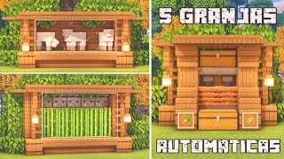 5 Automatic Farms to Start in Minecraft  Easy Tutorial [upl. by Sevy216]