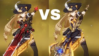 Navia Signature weapon Verdict Vs Wolf Gravestone F2P DPS Comparison [upl. by Eillah368]