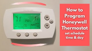 How To Program Honeywell Thermostat  Set Schedule Date amp Time [upl. by Ehsom]