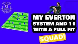 MY EVERTON SYSTEM AND 11 WITH A FULLY FIT SQUAD [upl. by Ilajna]