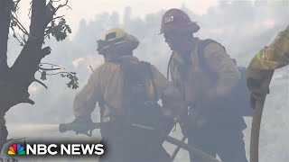 New fire in Southern California threatens homes and sends residents fleeing [upl. by Thetes640]