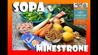 Sopa MINESTRONE Italiano  POCA pasta POCA carne prácticamente vegetariano [upl. by Rednazxela]