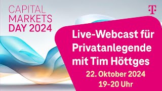 Deutsche Telekom LiveWebcast für Privatanlegende am 22 Oktober 2024 [upl. by Dietrich]