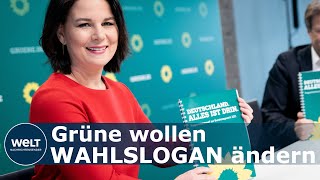 quotDEUTSCHLANDquot SOLL WEG Die Grünen diskutieren über Änderung des WahlprogrammSlogans I WELT News [upl. by Goodson35]