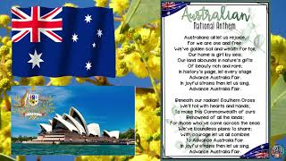 Advance Australia FairNational anthem of AustraliaQuốc Ca Úc [upl. by Nyrrat]