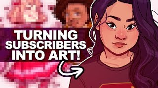 CUTENESS OVERLOAD ♥ Drawing My Subscribers  Making Art in Photoshop [upl. by Barbee]