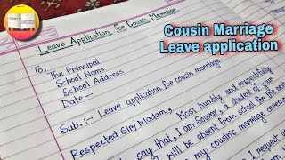 Leave Application for Cousins Marriage application leaveapplicaton Marriage Leave application [upl. by Ymia]