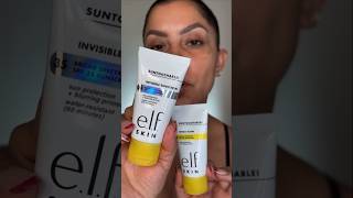 elf sunscreen Whoa Glowviral vs Invisiblenew chemicalsunscreen elfcosmetics skincare makeup [upl. by Inohtna]