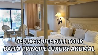 DELUXE SUITE ROOM TOUR  BAHIA PRINCIPE LUXURY AKUMAL [upl. by Ahcorb328]