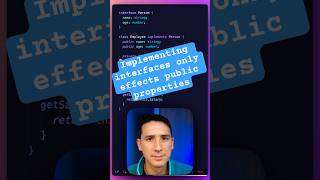 Implementing Interfaces ONLY for public properties in TypeScript typescript typescripttutorial [upl. by Devol284]