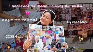 2025 Vision Board How to make a vision board that actually works  I manifested everything I want✨ [upl. by Gipps]