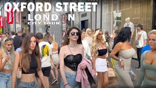 🇬🇧LONDON CITY TOUR  Busy Saturday in OXFORD STREET  Central London Street Walk 4K HDR [upl. by Enilarak]