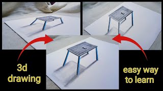 3d bench drawing to draw easy 3d drawing learning [upl. by Rolph]