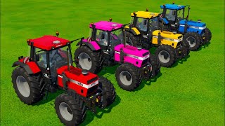 TRANSPORTING PIXAR CARS amp FRUITS WITH COLORED amp JOHN DEERE vs CLAAS vs TRACTORS  BeamNGdrive 962 [upl. by Anitsihc415]