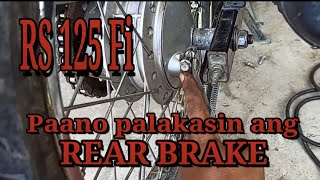 RS 125 Fi Paano palakasin ang rear brakedrum brake [upl. by Eleanore]