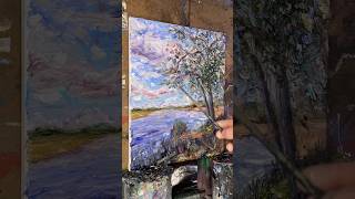 Impressionist painting timelapse of Runnymede Plantation impressionism oilpainting river art [upl. by Jory249]