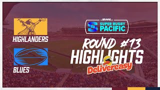 HIGHLANDERS V BLUES  SR ROUND 13 2024  DELIVEREASY HIGHLIGHTS [upl. by Annaeed]