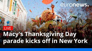 Macy’s Thanksgiving Day parade kicks off in New York [upl. by Mohandas]