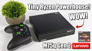 A Tiny Ryzen Powerhouse M75q Tiny Gen 2 Review 4650G It Can Game [upl. by Oflodor]